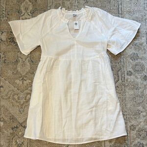 White Short Sleeve Dress